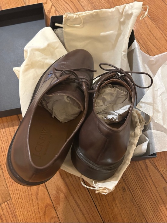 J. Crew brown, derby dress shoes size 9.5 
Worn once. main image 7